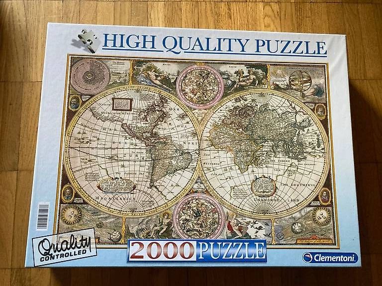 Clementoni Puzzle: CLEMENTONI Puzzle Old Map 2000 Teile – Usato da Winterthur venduto da Quilterin