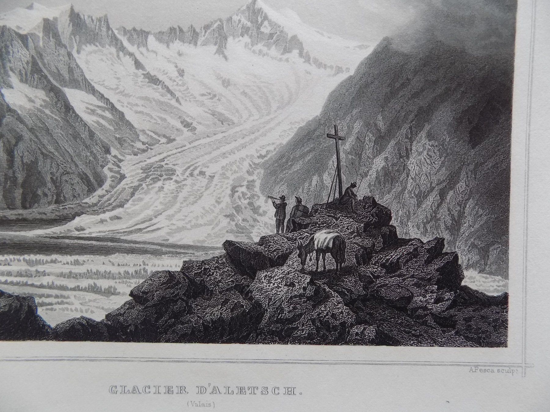 Incisioni: Aletschgletscher von Rohbock – Usato da Risch venduto da Antikfee 1