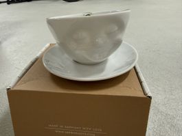 Kaffeetasse lachend Porzellan 200ml neu im Karton