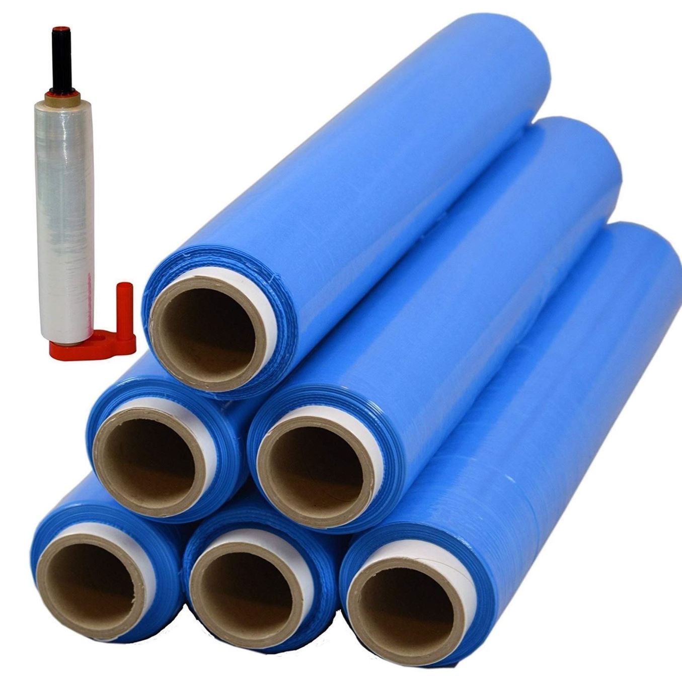 Altro per stoccaggio & trasporto: 6 Rollen + Abroller  Stretchfolie  blau – Nuovo e nell'imballaggio originale da Bülach venduto da StoreInShop.com