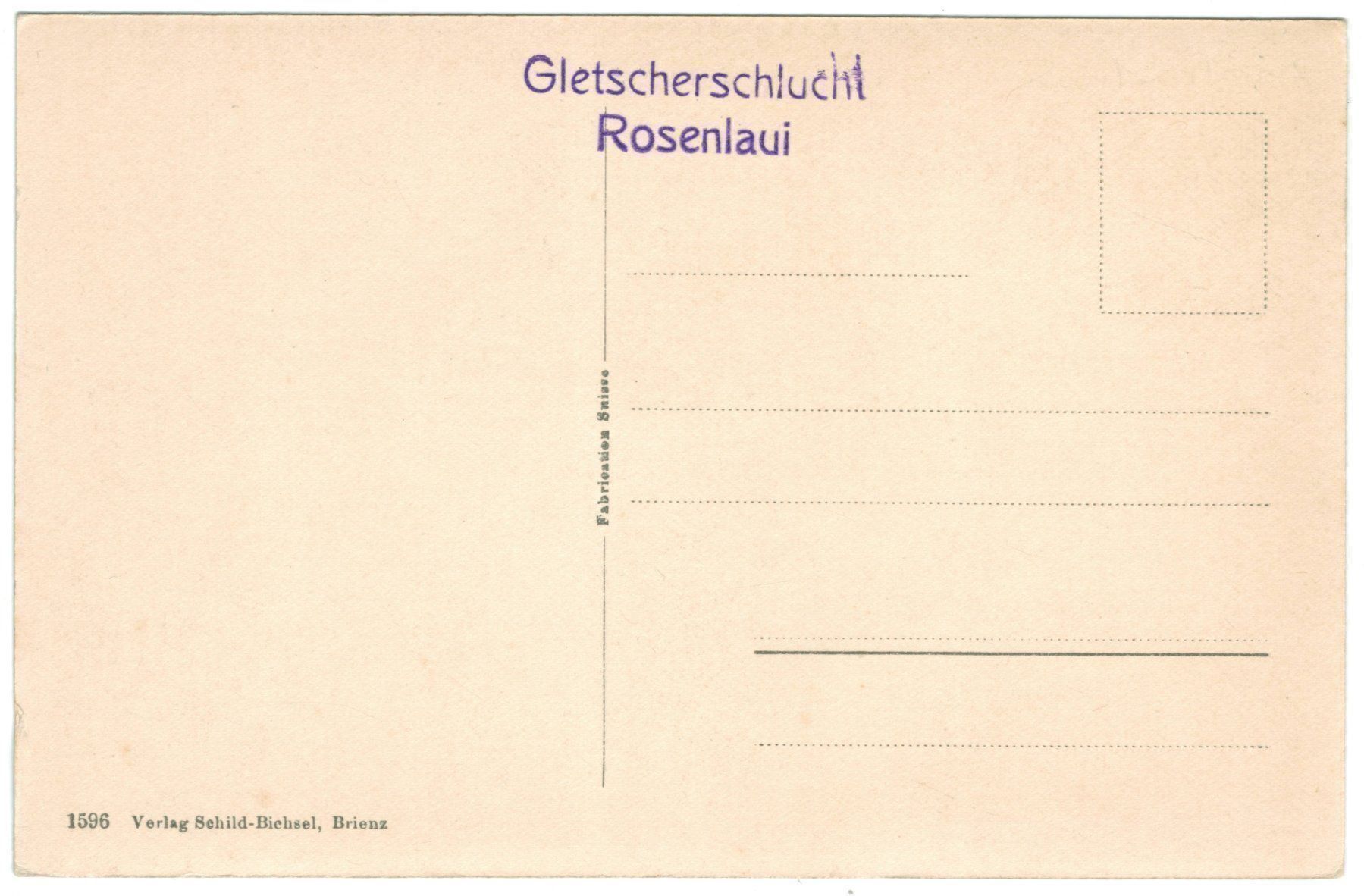 Ansichtskarten: AK Rosenlauigletscher – Gebraucht aus Zürich von tol_b7c7 1