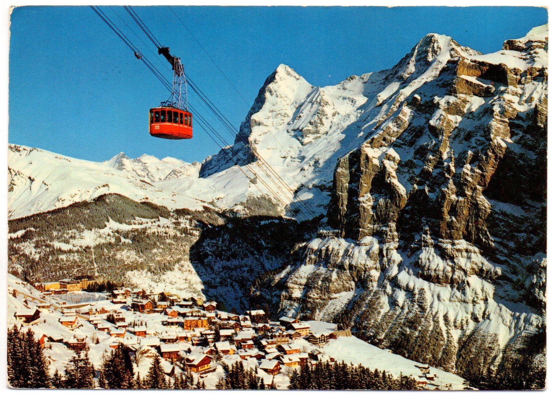 Cartoline postali: MÜRREN Schilthornbahn - Eiger. Mönch – Usato da Jona venduto da philajona