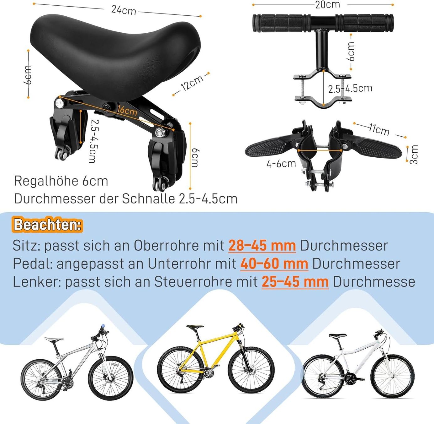 Pezzi di ricambio: Kinder-Fahrradsitz mit Lenkerbefestigung – Nuovo e nell'imballaggio originale da Geneve venduto da Titi2008 3