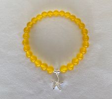 Edelstein Armband Jade Silber Seestern auf Mass