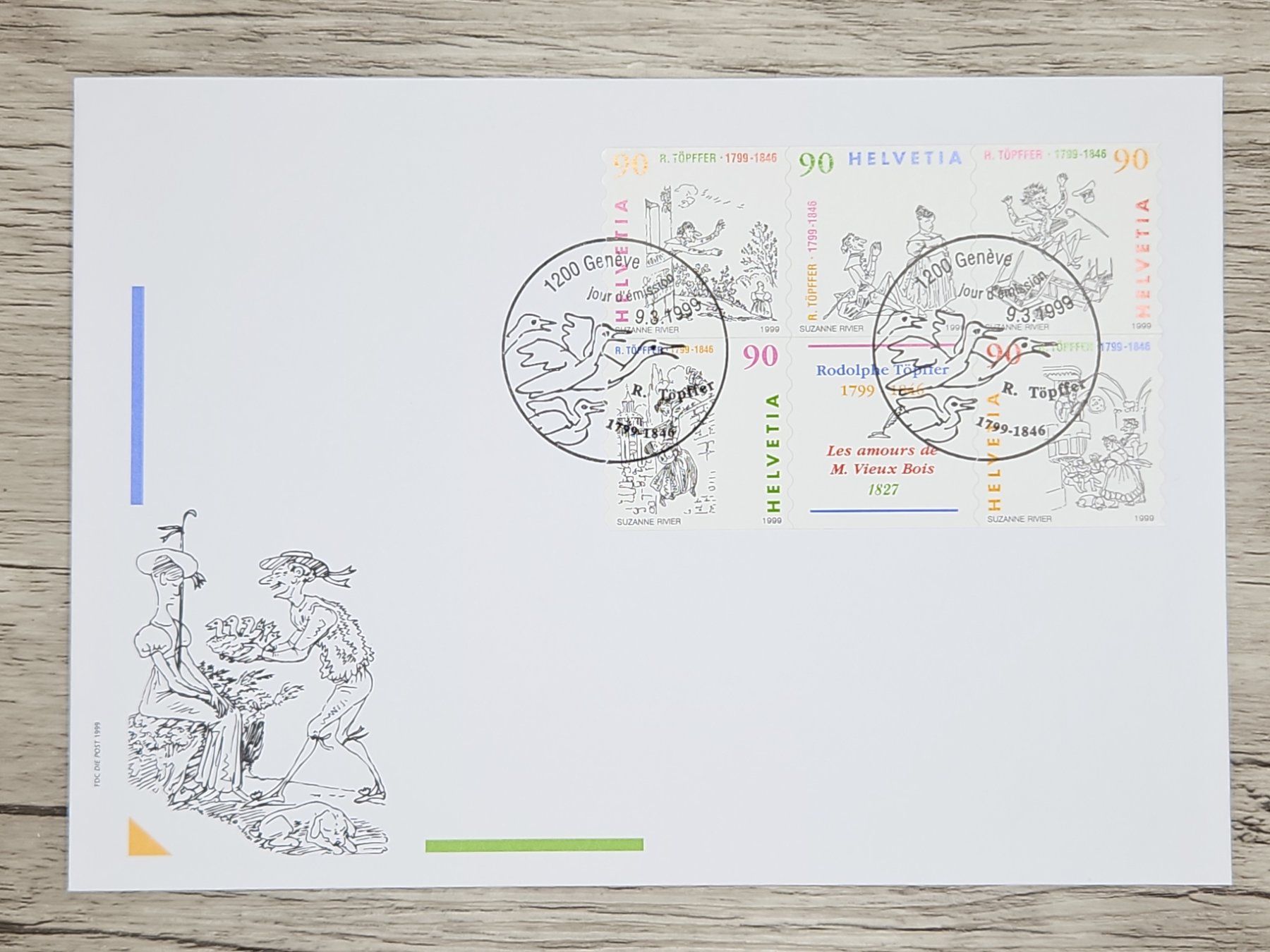 Tutti i francobolli: CL18 Enveloppe + Timbre Suisse 1999 – Usato da Cousset venduto da Patrick_Collections