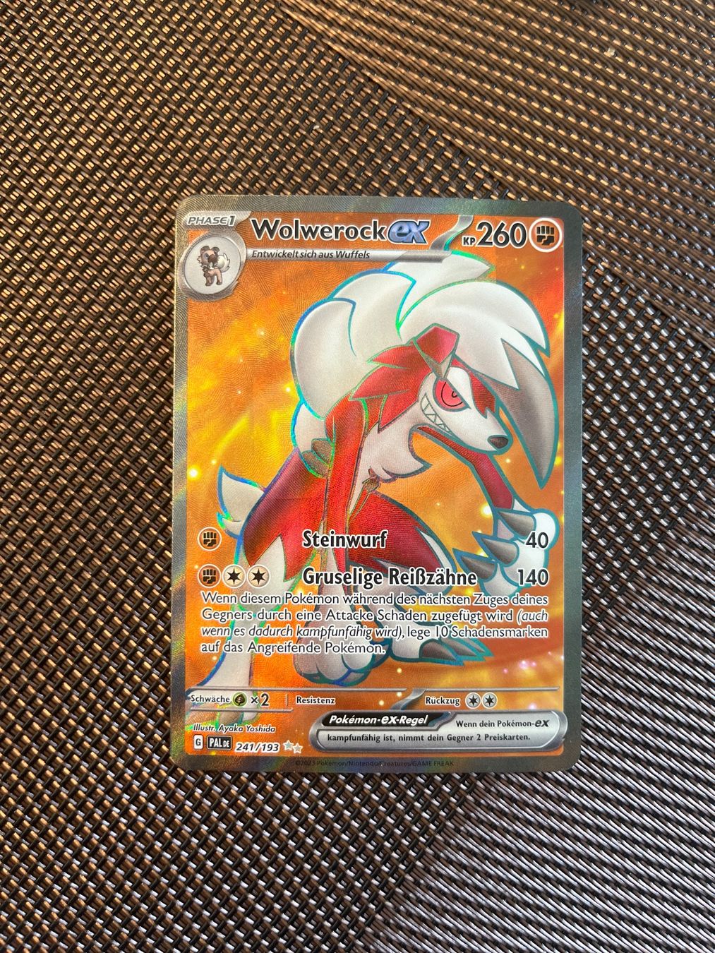Pokémon Carte collezionabili: Pokemon Wolwerock EX Paldea Evolved Fullart Deutsch – Nuovo (secondo la descrizione) da Wabern venduto da Collectfun