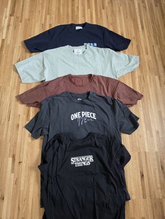 5 T-Shirts Herren verschiedene Motive Grösse 1x L 4x XL 