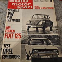 AMS 9/67 VW 1200 1500 Oettinger Fiat 125 Opel Commodore xa