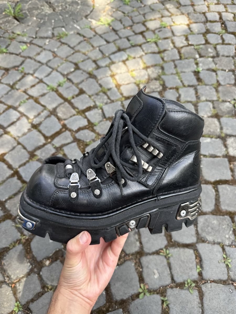 New Rock Scarpe da uomo: New Rock M-220-C2 Black Leather Platform Boots EU 42 Gothic – Usato da Effretikon venduto da rus_2l2p 6