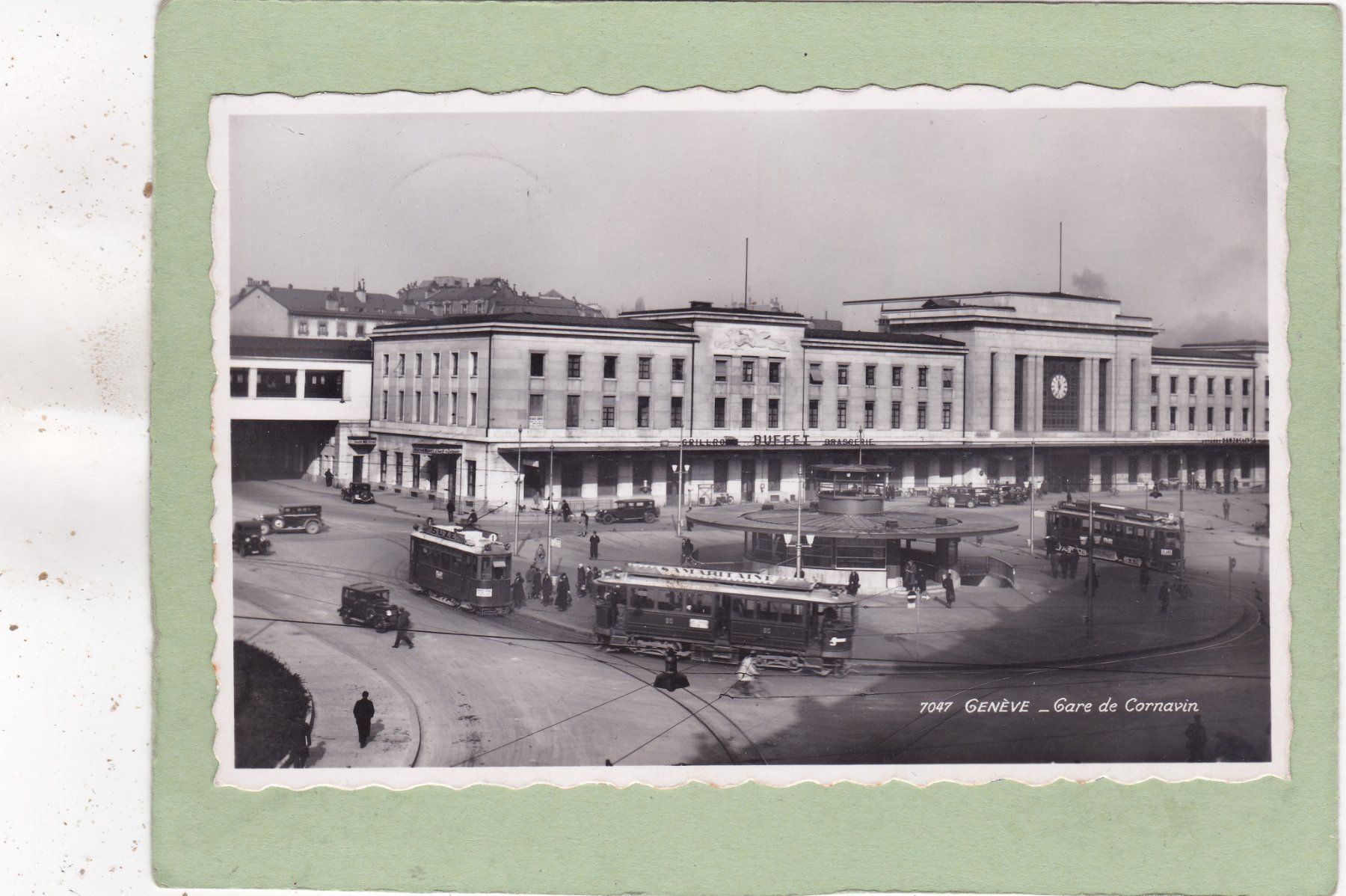 Ansichtskarten: Genève Gare de Cornavin 1947 – Gebraucht aus Herisau von Lisegrat2008