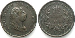 ESSEQUIBO & DEMERARY 1/2 Stiver 1813 GEORGE III Kupfer ss