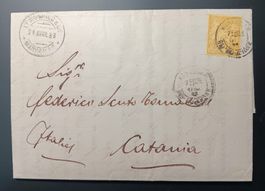 FRANKREICH, VON MARSEILLE NACH ( CATANIA ) ITALIEN 1883