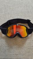 Skibrille schwarz verspiegelt guter Zustand