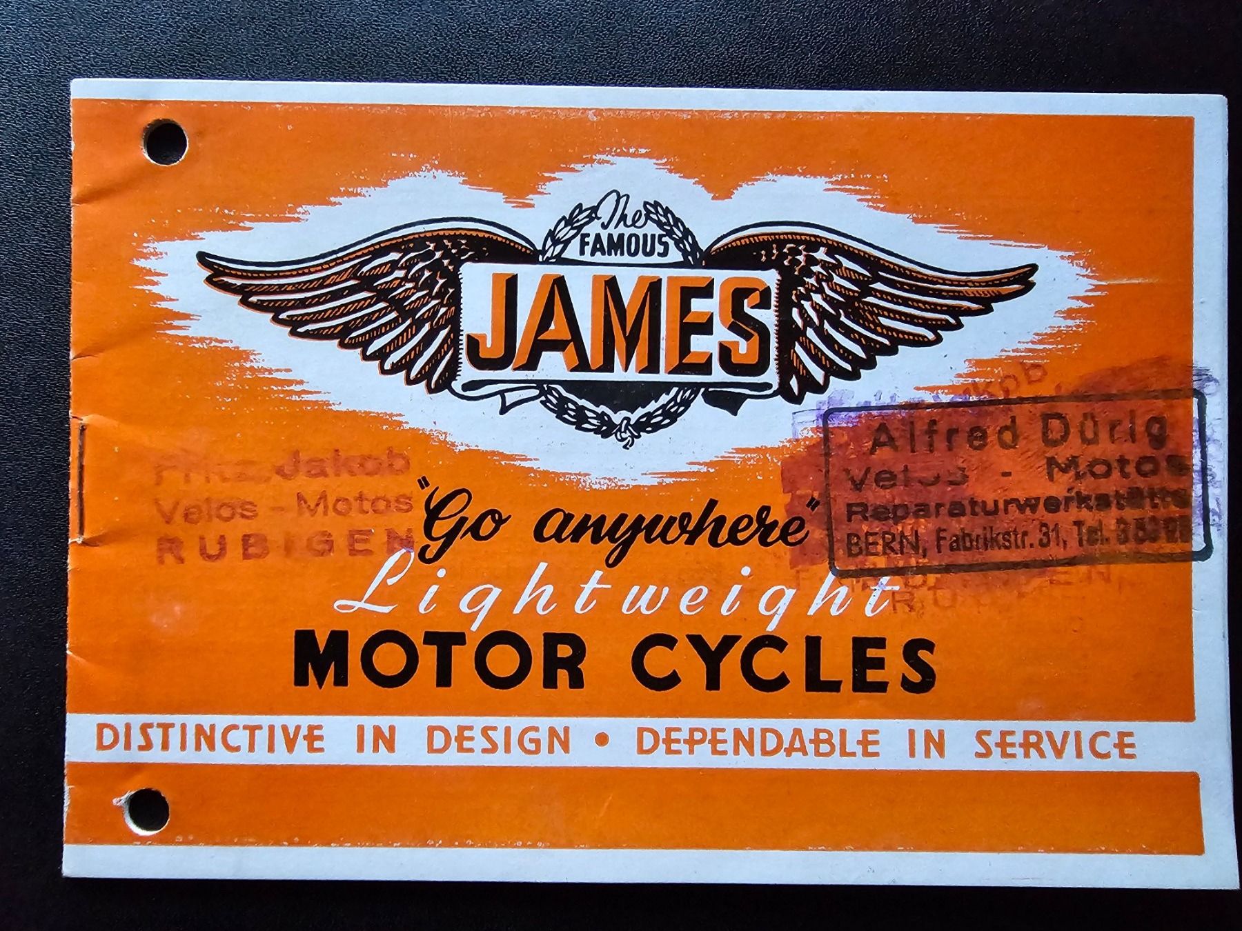 Documenti: James Motor Cycles Prospekt – Usato da Stein AG venduto da Zantico