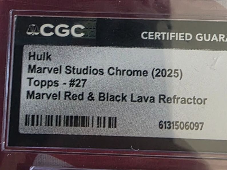 Topps Carte collezionabili: Marvel Topps Chrome 2025 Hulk Refractor CGC 9 68/80 – Nuovo e nell'imballaggio originale da Zürich venduto da Sams_FunkoandComics_ 1