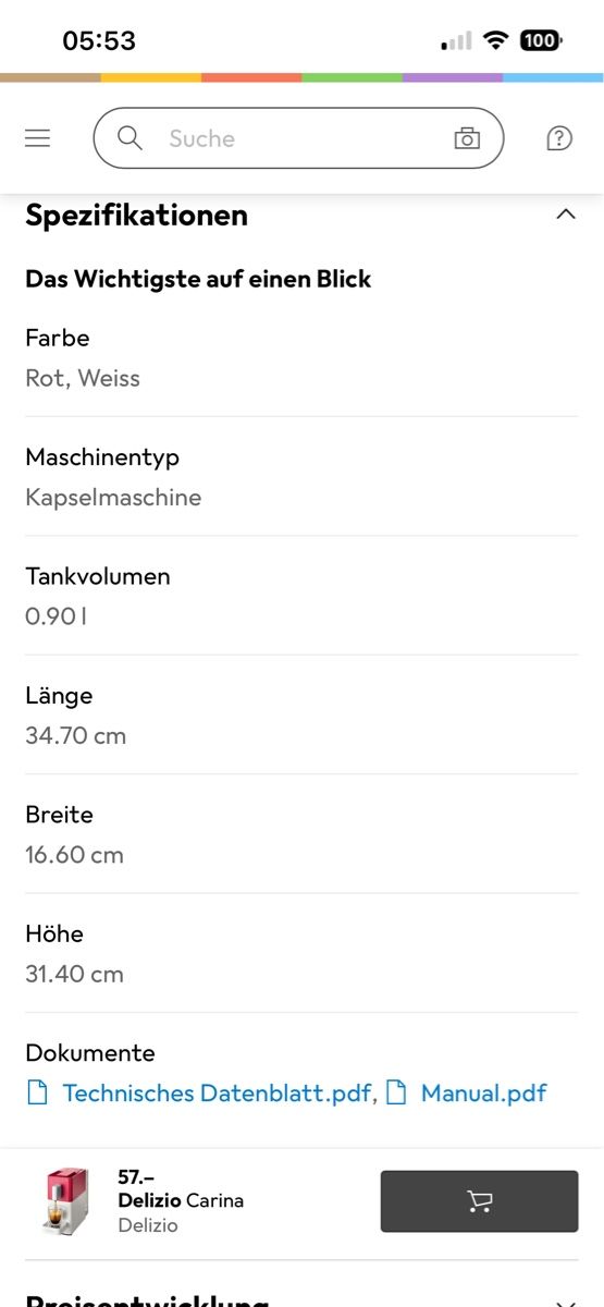 Delizio Macchine per caffè & Macchine per espresso: Kaffeemaschine Delizio – Usato da Dintikon venduto da Blevita01 2