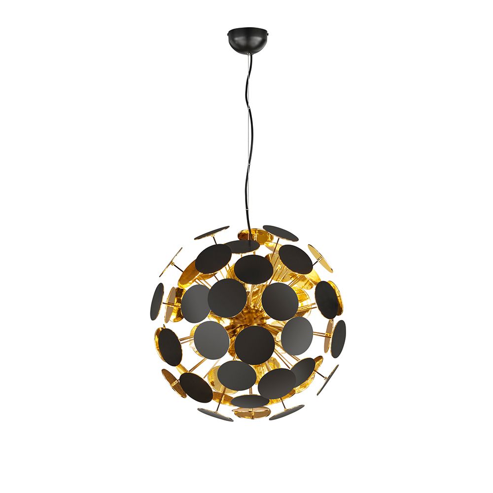 Kronleuchter & Deckenlampen: Pendelleuchte, Schwarz, Gold, 54 cm Ø – Neu (gemäss Beschreibung) aus Kreuzlingen von Smart-Light 3