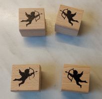 Motivstempel Engel 4 Stück Holz *NEU*
