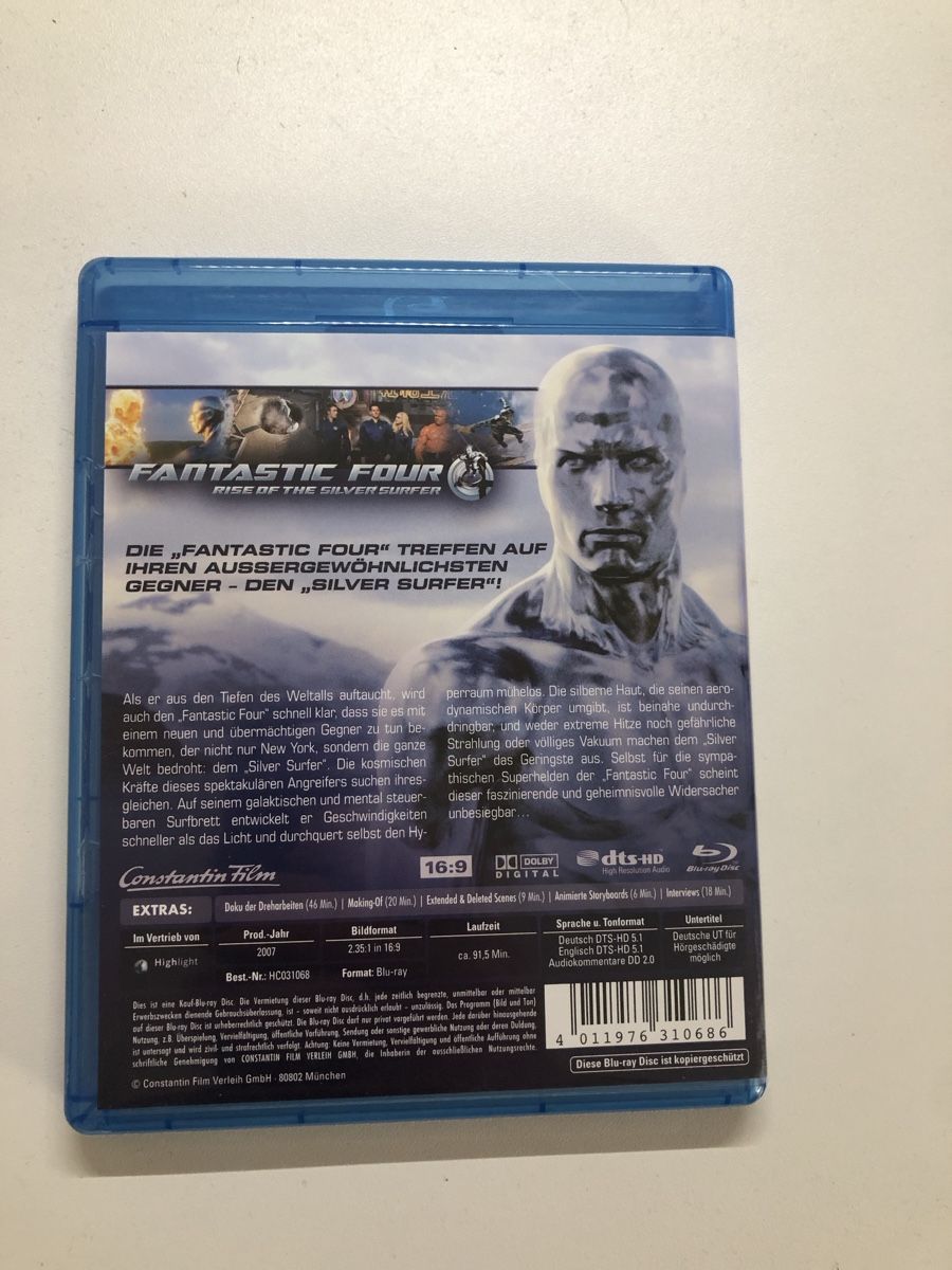 Tutti i DVDs: Fantastic Four 2 Blu-ray Disc – Usato da Stein AG venduto da isi_R35 1