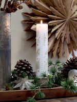 Chic Antique Advent Kalenderkerze mit Golddruck