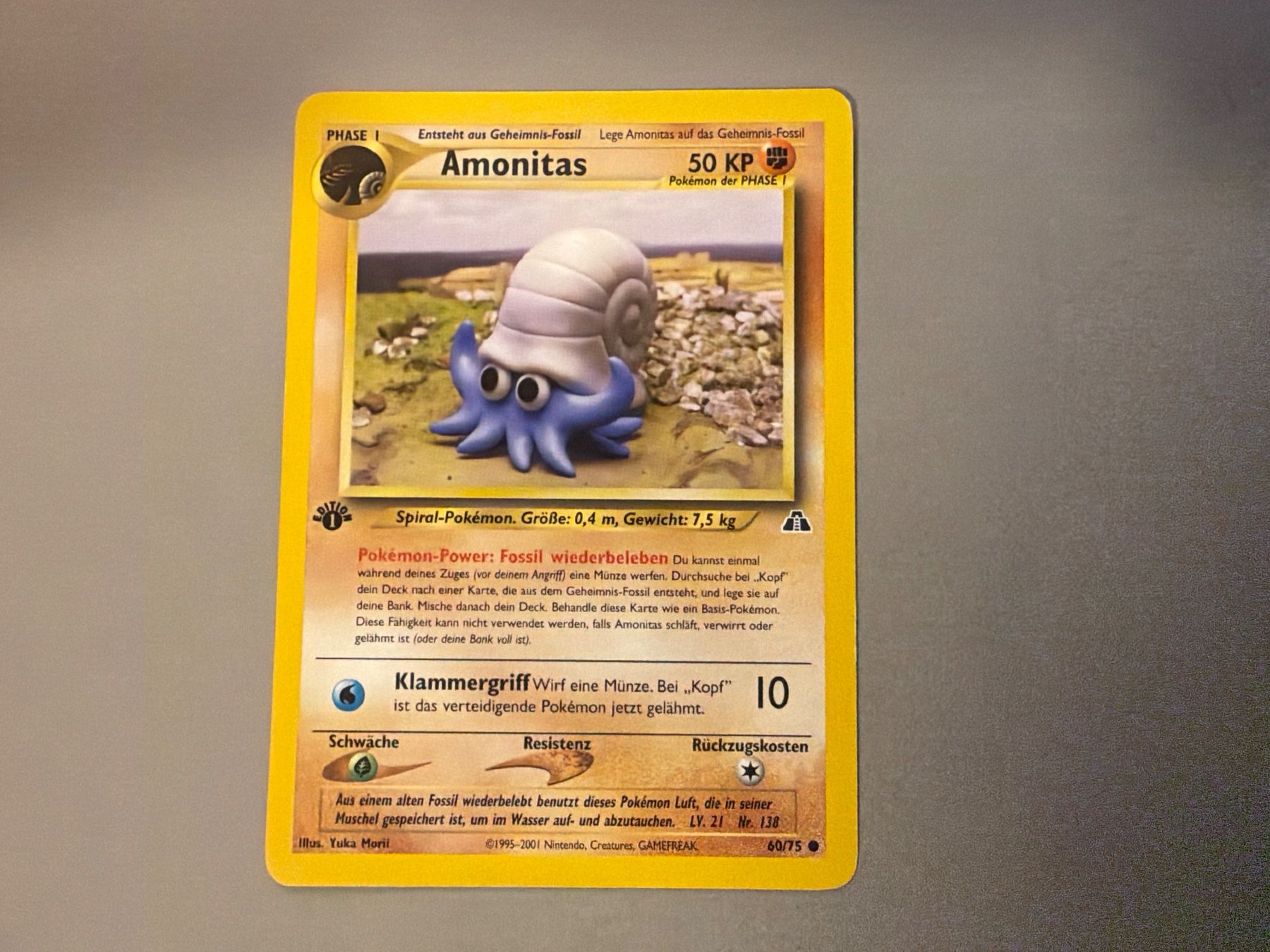 Pokémon Carte collezionabili: Amonitas 1.st Edition- Neo Entdeckung – Usato da Kehrsatz venduto da Riyouu