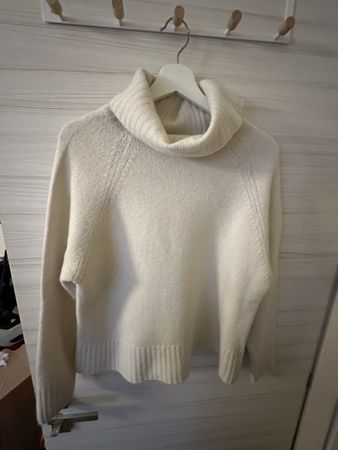 Ivy Oak Cream Roll Neck Jumper - Wool Blend, Size s-M