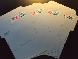 USA 4 Aerogramme nicht gelaufen