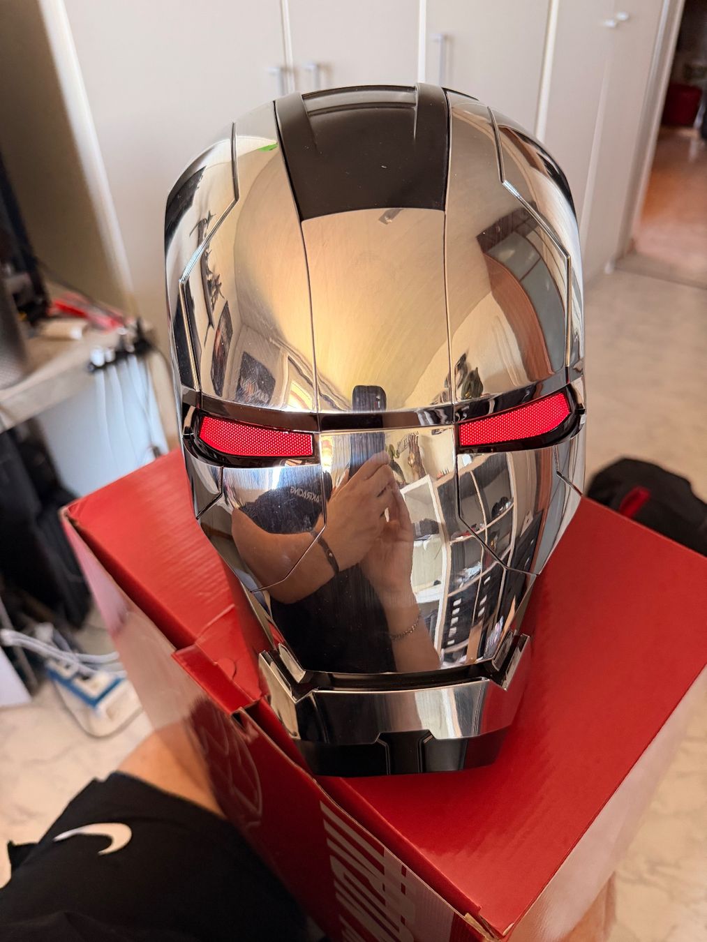 Caschi & visiere: Iron Man War Machine 1:1 Grösse Helm mit Sprachsteuerung – Nuovo (secondo la descrizione) da Lohn-Ammannsegg venduto da JarvisSystem2.0 1