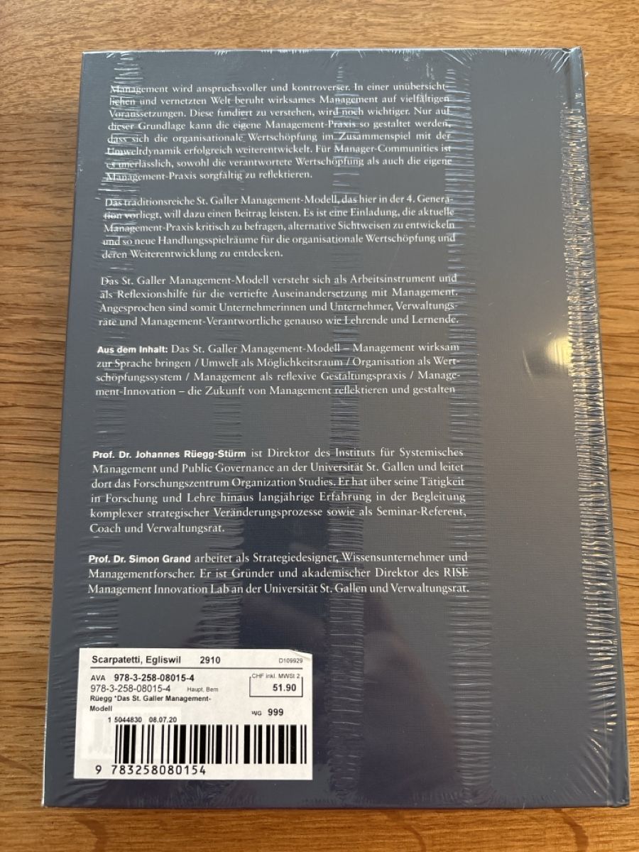 Libri: Buch Das St. Galler Management-Modell – Nuovo e nell'imballaggio originale da Muhen venduto da Claudi1985 1