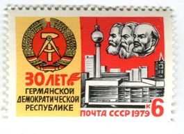 Briefmarke "30 Jahre DDR". UdSSR
