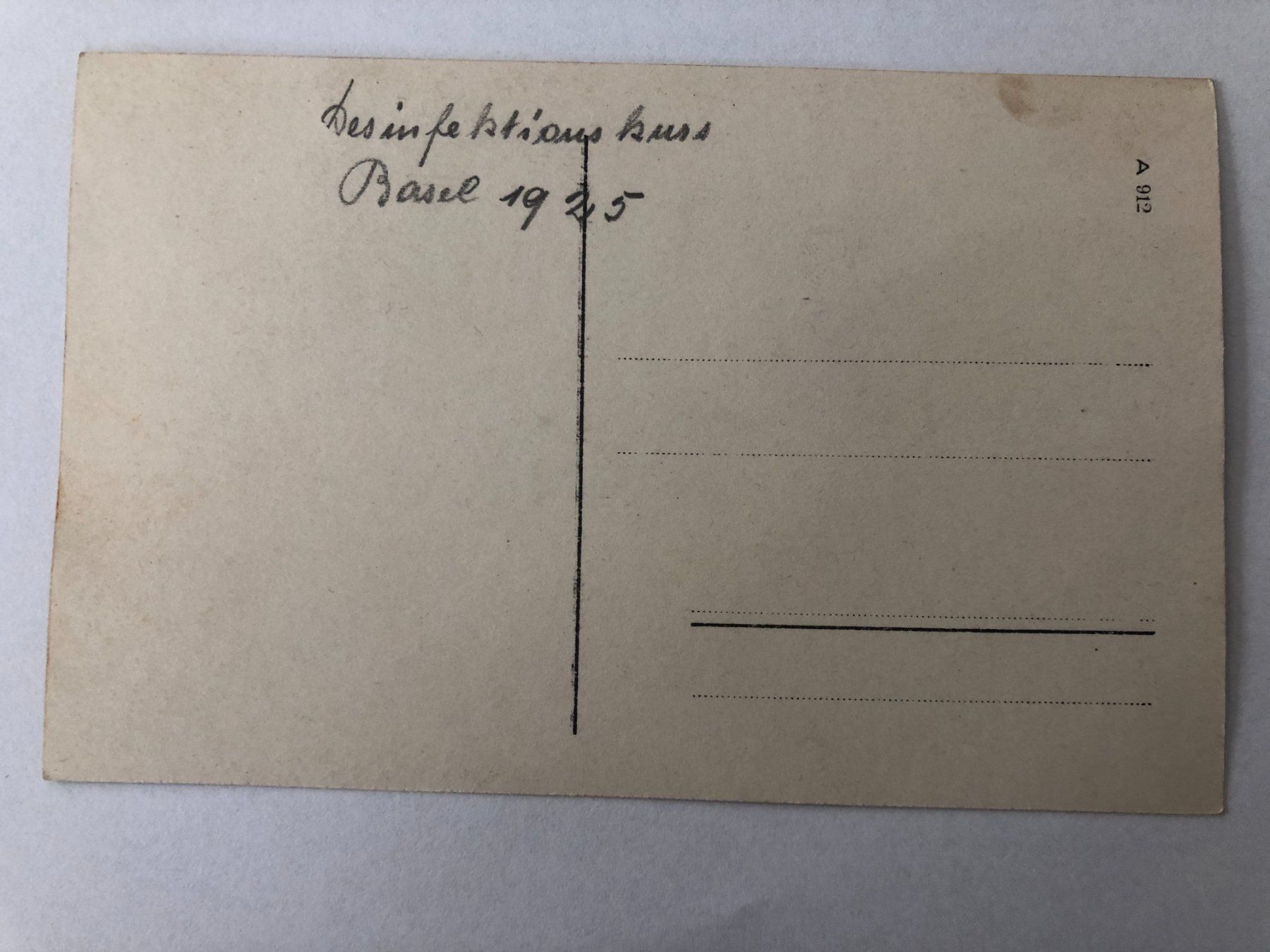 Cartoline postali: Desinfektionshaus Basel 1925 ? – Usato da Pfäffikon ZH venduto da Waltoversand 1