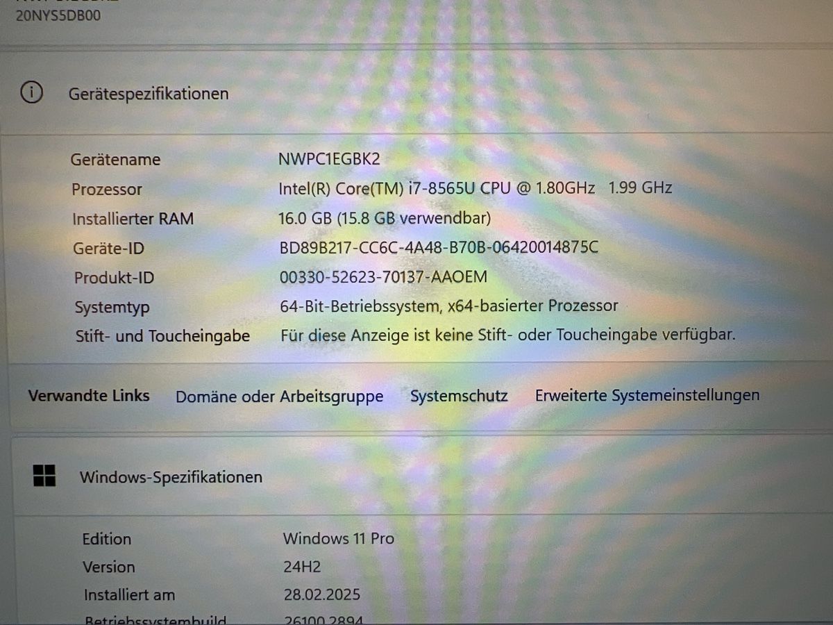 Lenovo Notebooks: Lenovo ThinkPad T490S – Gebraucht aus Gümligen von Red_XIII 3