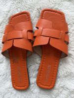 Pantoletten flach orange