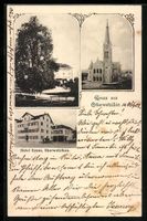 Oberwetzikon, Hotel Krone, Kirche und Or