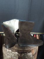 bottines cuir brun foncé
