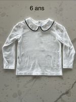 T-shirt/Polo col Claudine blanc- 6 ans - 116 - JACADI