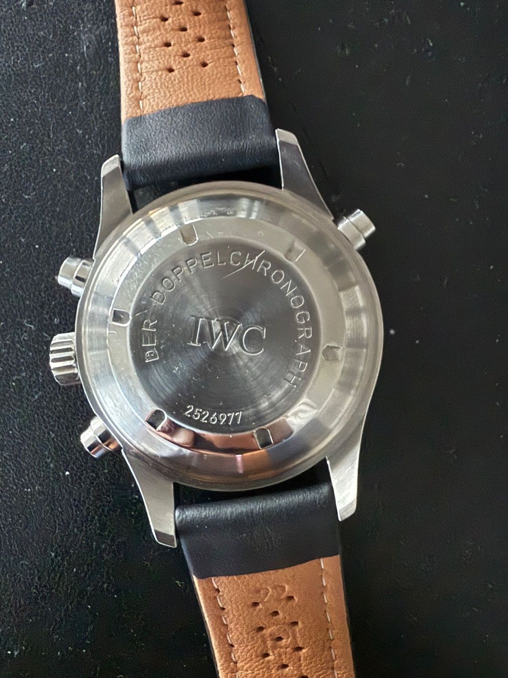 IWC Orologi: IWC Fliegeruhr Doppelchronograph Ref. 3713 – Usato da Meilen venduto da Dromedar 1