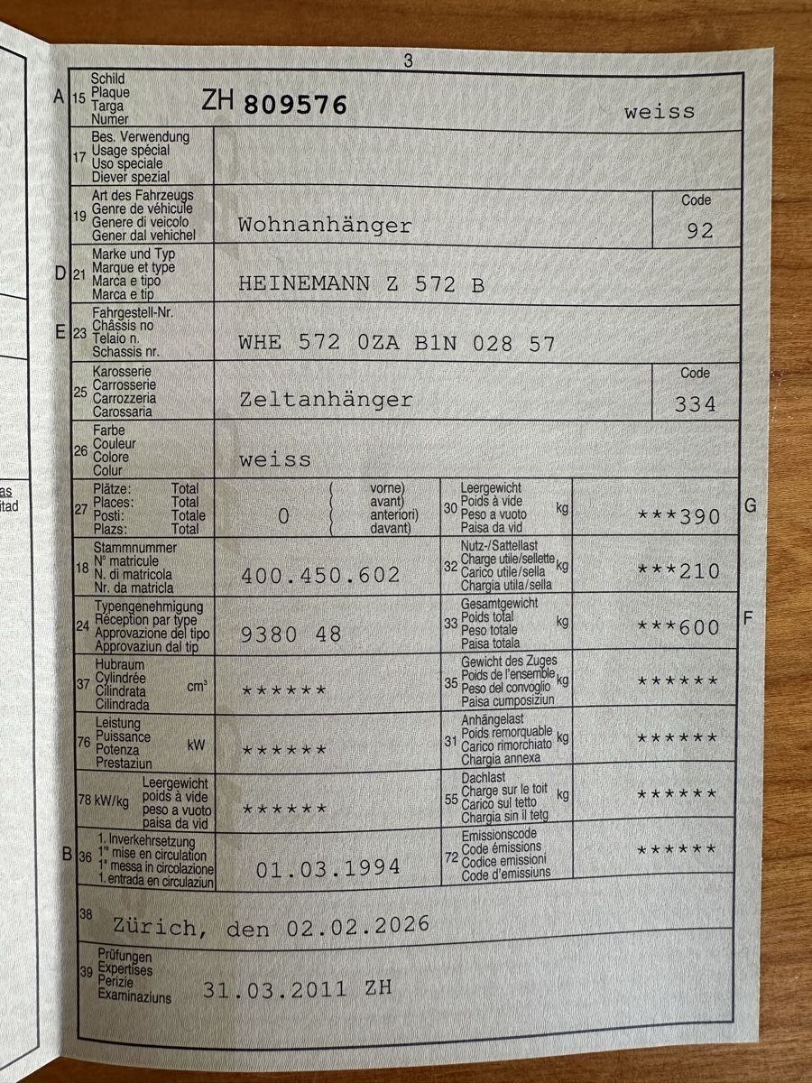 Heinemann Remorques: Wohnanhänger – D'occasion à Rüti ZH par soo_59vv 9