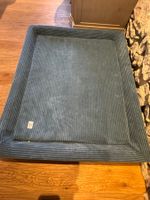 KUDDE Hundebett XL Cord ocean (100 x 120 cm) unbenutzt