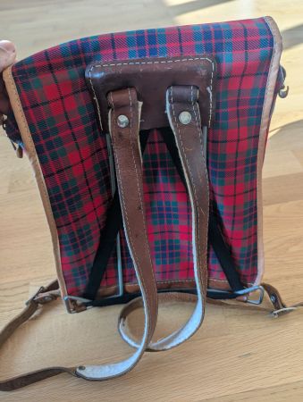 Retro Rucksack / Wanderrucksack im Schottenmuster, Top!