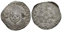 F Henri II 1551? douzain aux cro. /40169