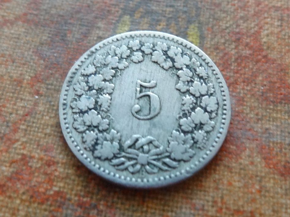 Tutti le monete: 5 Rp. 1888  (C) – Usato da Romanel-sur-Lausanne venduto da Swift13 1