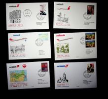 LIECHTENSTEIN POSTE AÉRIENNE 6 VOLS SWISSAIR  1988-89 / U163