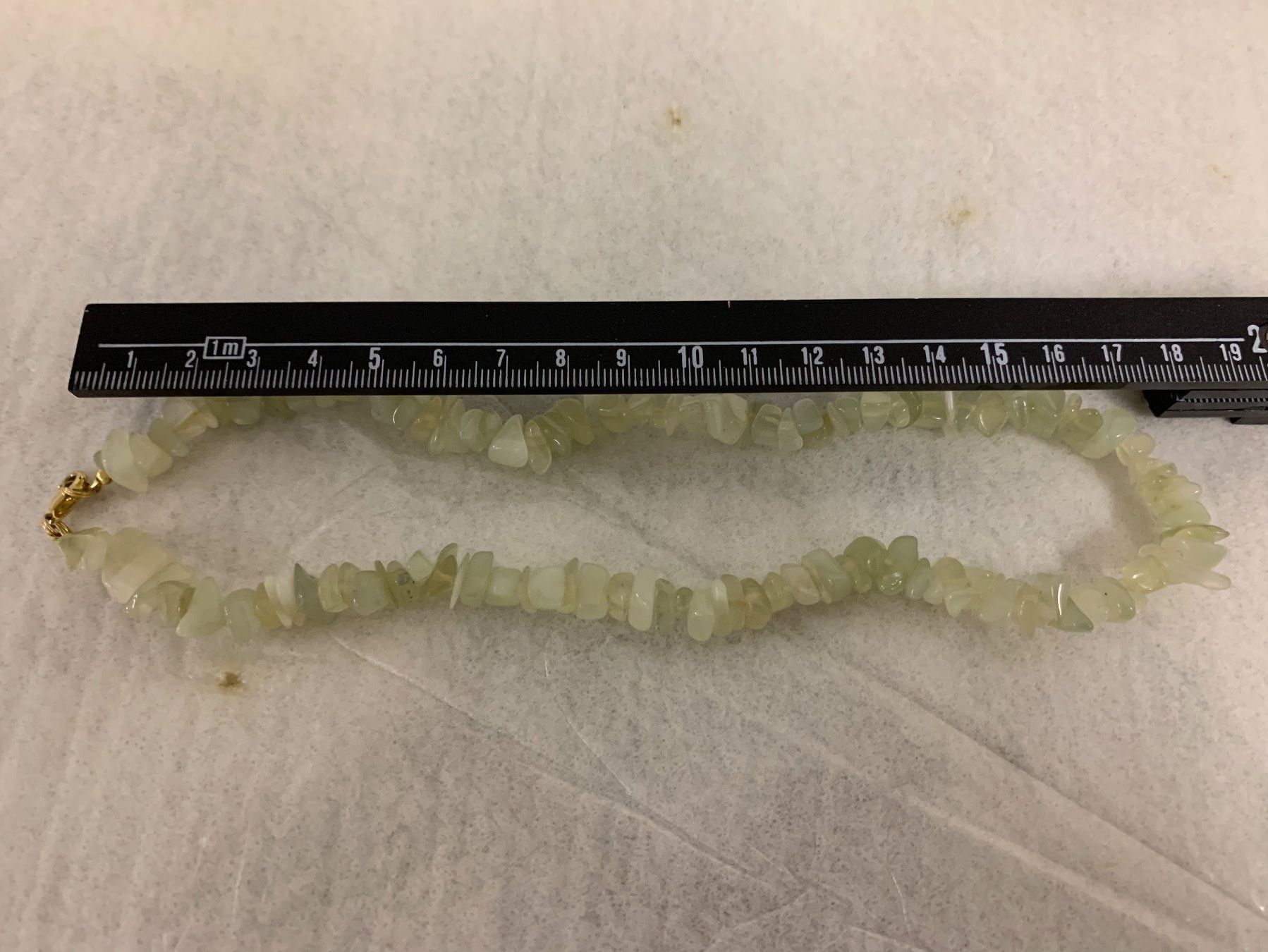 Catenine: schöne Peridot Splitterkette mit Goldverschluss – Nuovo (secondo la descrizione) da Erlenbach ZH venduto da Ritschly 3