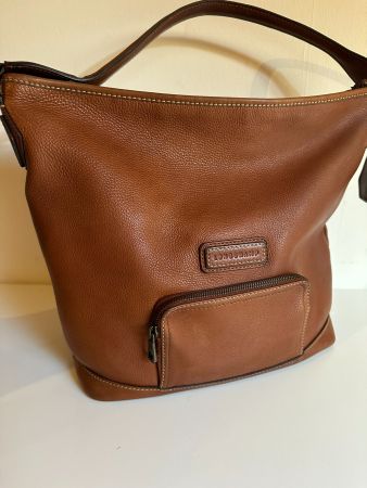 Sac seau hobo Longchamp "Légende Sport" en cuir Cognac