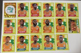 Panini WM 2026 -Elfenbeinküste Set 17 Stk inkl Wappen & Team