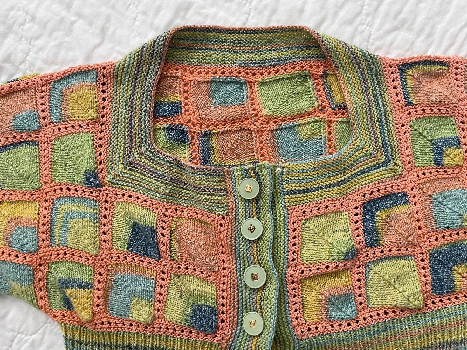 Giacche: Jäckli Jacke, Baumwolle/Seide, handgestrickt, Gr. 36 – Nuovo e nell'imballaggio originale da Illnau venduto da Bab58blau 3