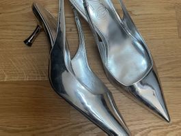 Mango Schuhe Silber Gr. 38 - Top Zustand!