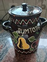 Rumtopf Keramik mit Deckel gebrauchter Zustand
