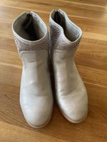 Schicke Stiefeletten, grau-silber, Gr. 39, neuwertig
